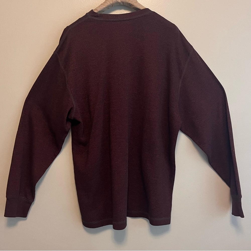RED HEAD BRAND Men’s THERMAL SHIRT. Heather burgundy/black. Size XL